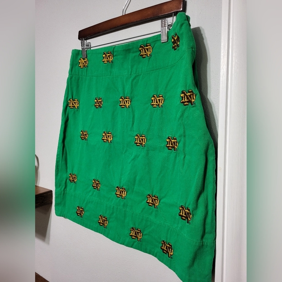 Pennington & Bailes Notre Dame Fighting Irish Green Mini Skirt Women's Size 10 - Picture 3 of 8